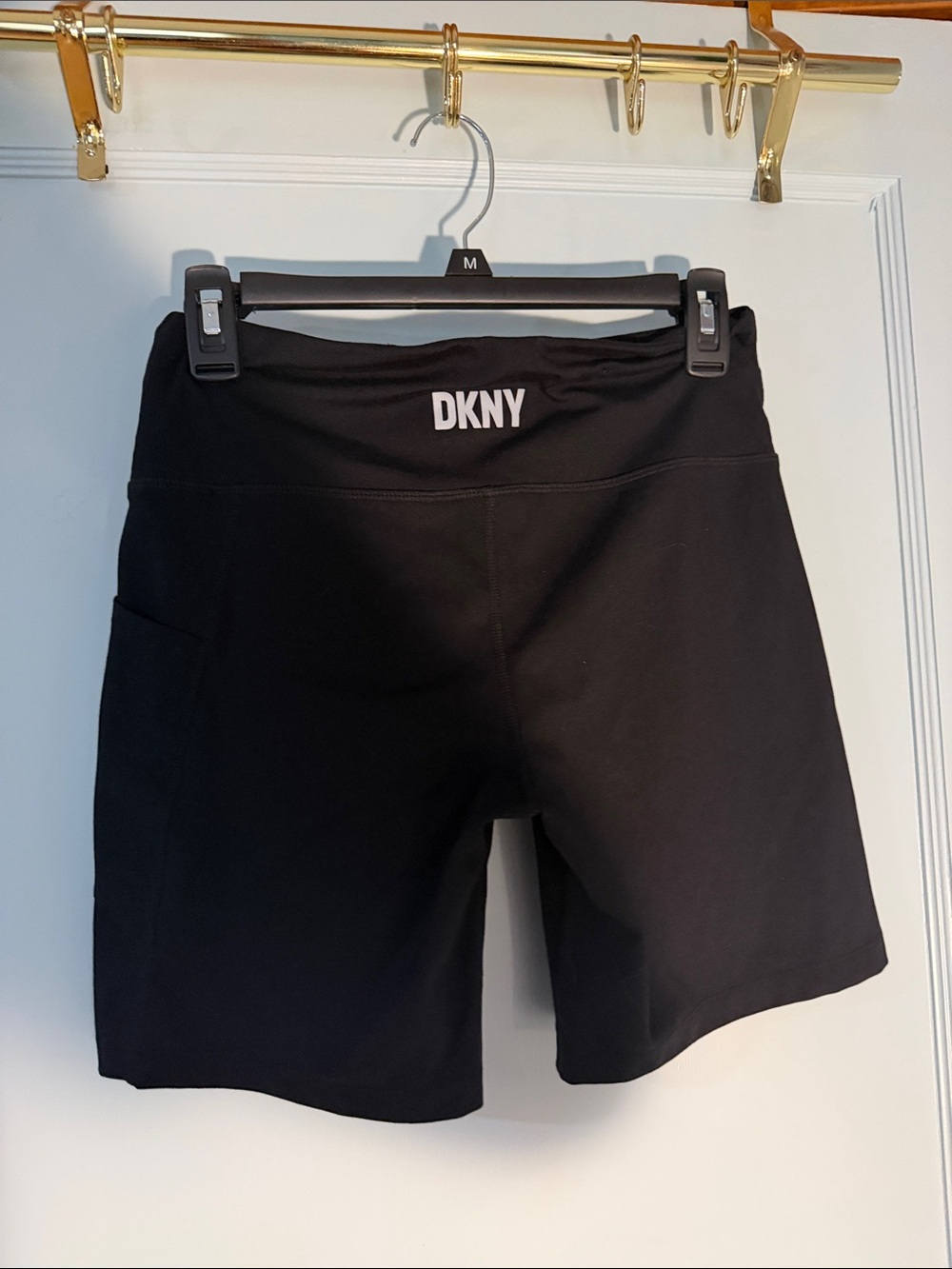 DKNY Black Women's Athletic Shorts with Side Pocket